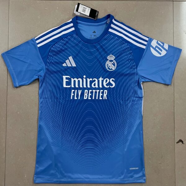 25-26 Real Madrid Goalkeeper Blue Fan Edition Football Club Shirt