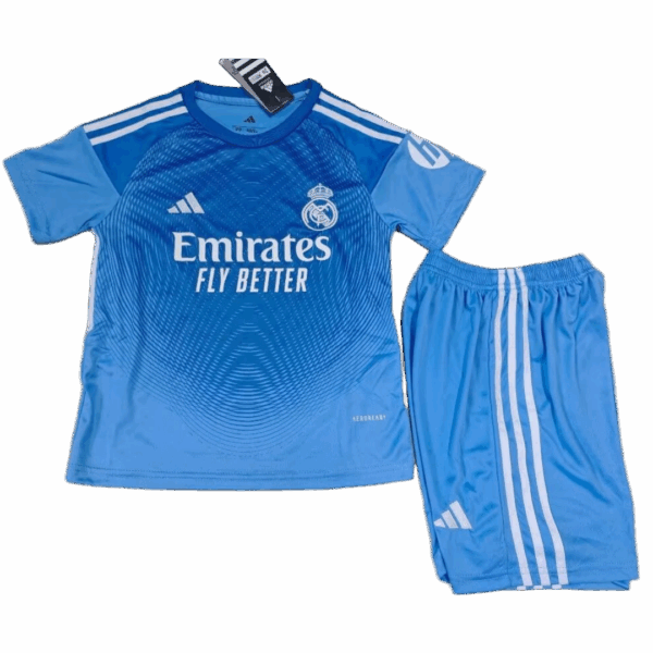25-26 Children's jersey version of Real Madrid’s Goalkeeper jersey